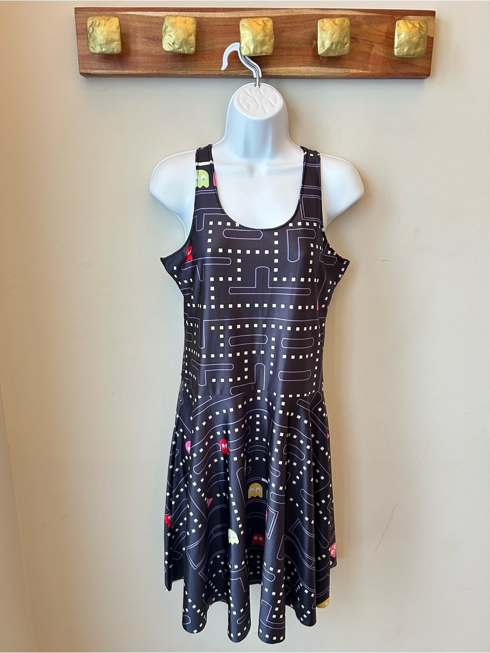 Pac-Man Ghost Gamer Skater Fit & Flare Sleeveless Dress Racerback
